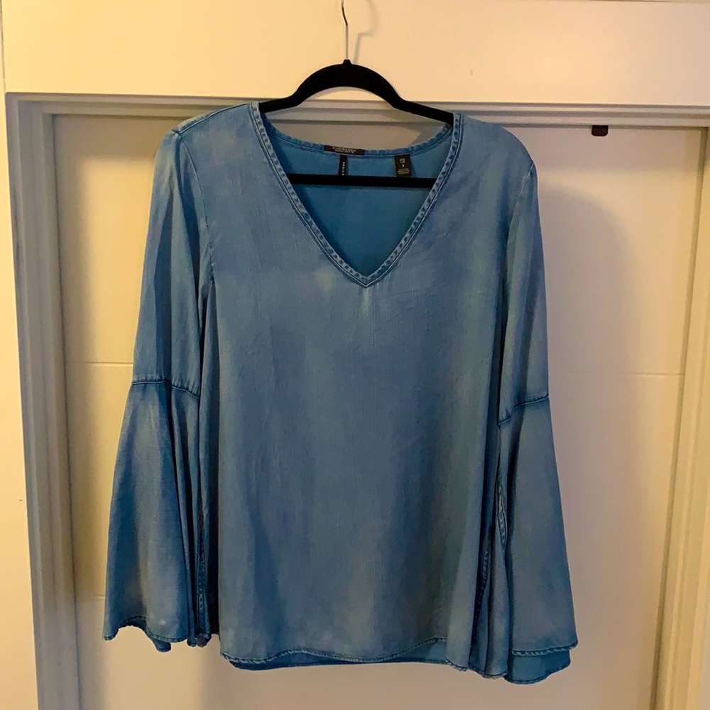 Scotch&Soda Denim flare sleeve top